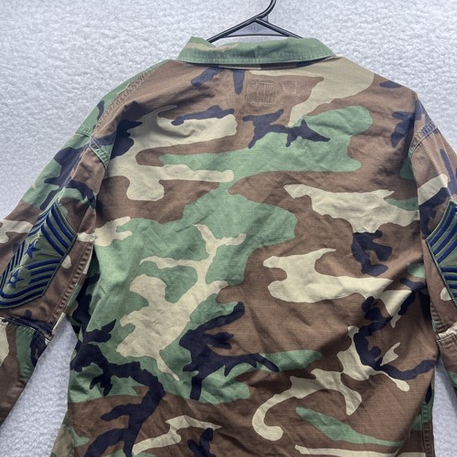 Military Shirt Mens Large Green Utility Camouflage Uniform Combat Air Force Coat - Picture 15 of 18