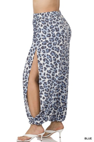 Zenana Split Side Harem Loose Fit Soft Sexy Summer pants, S,M,L,XL,1X,2X,3X - Picture 15 of 16