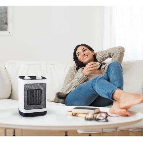 Pro Breeze® 2000W Mini Ceramic Fan Heater - Auto Oscillation & 2 Heat Settings - Picture 7 of 9
