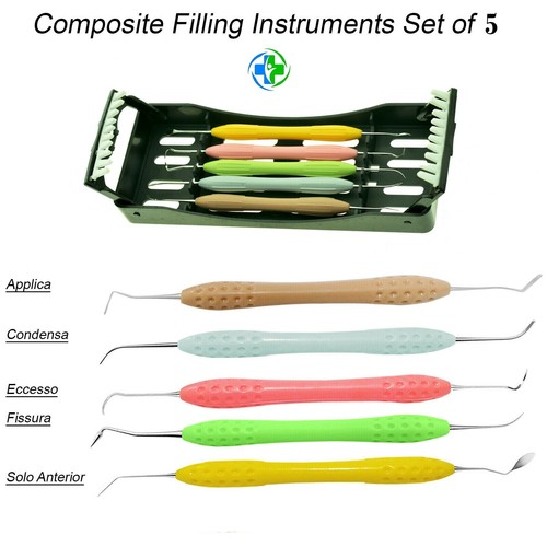 Herramientas de relleno de compuestos dentales, instrumentos de restauración, rellenos de compuestos dentales - Imagen 5 de 26