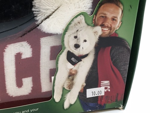 Naughty & Nice Christmas Scarf Parent & Pet Gift Set Fur Kid XL 19-23” Neck - Bild 2 von 6