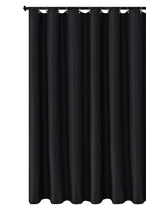 Fabric Shower Curtain Liners Water Resistant Bathroom Black Whole