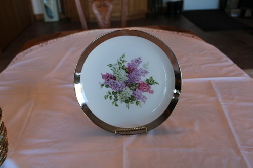 Schumann Arzberg Large Vintage Lilac Porcelain Decorative China Plate - Picture 12 of 12