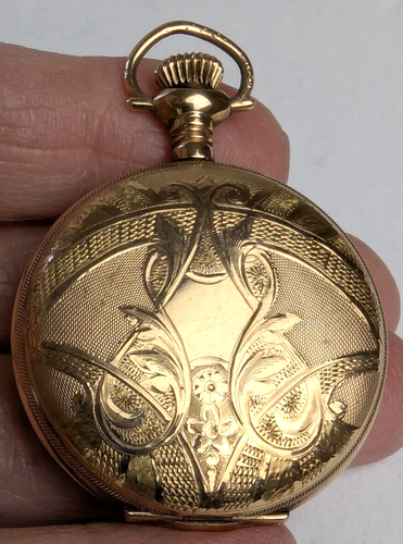 Antique Worcester sz 6 Pocket Watch Wadsworth Gold Filled Hunter Case Works! - Picture 3 of 14
