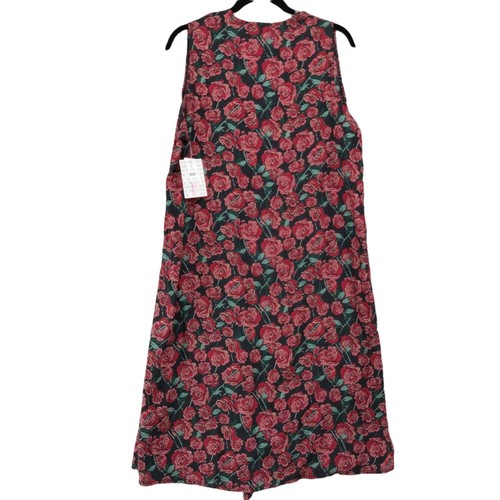 LuLaRoe Joy Duster Vest Womens Black Rose Print Open Front Sleeveless Size M - Picture 2 of 12