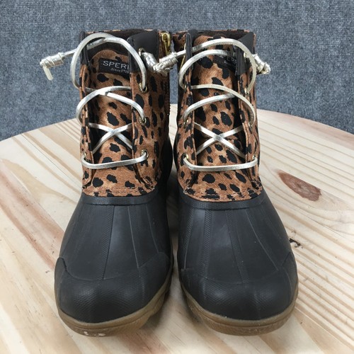 Botas Sperry Top Sider para mujer 6,5 Syren Gulf Leopard Duck STS86757 marrón al tobillo - Imagen 5 de 15