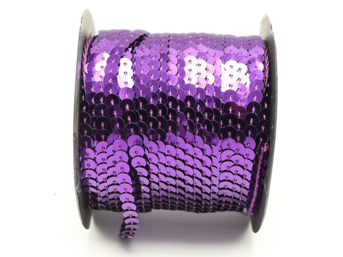 100 Yards 6mm Flat Sequin Sew On Trim Strip Trim Lace Craft Costume Sewing - Picture 7 of 15