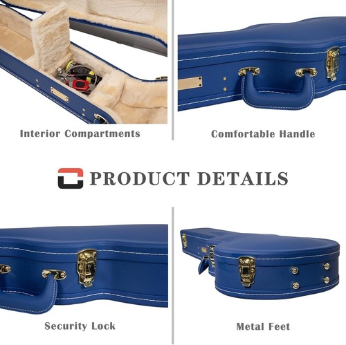 Estuche rígido Crossrock Designer Series para guitarras acústicas Martin 000-12 trastes - Imagen 9 de 16