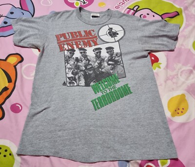 Vtg 1990 Public Enemy Welcome To The Terrordome T-Shirt 90s Hip