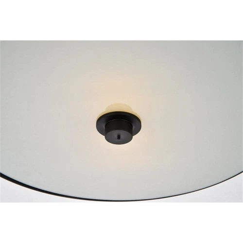 Living District Hazen 2-Light Metal Flush Mount in Flat Black/Frosted White - Picture 6 of 6