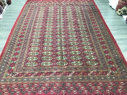 8'8" x 12'11" Red wool area rug - Picture 2 of 11