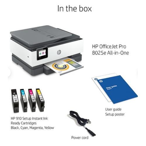 Open Box: HP Officejet Pro 8025e Wireless Color All-in-One Printer w/ 6 months f - Picture 2 of 7