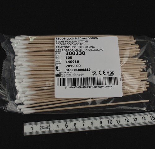 Salon Extra Long Cotton Buds applicators 150mm Pack of 100 swabs cleaning wood