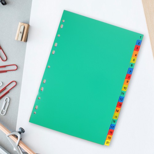 20 Pcs File-separated Inner Pages Office Binder Divider Tabs Dividers School - Picture 3 of 12