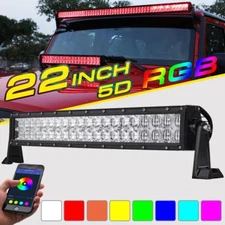 22" 280W Curved  LED Light Bar Multi Colors Wireless Offroad Truck UTE UTV