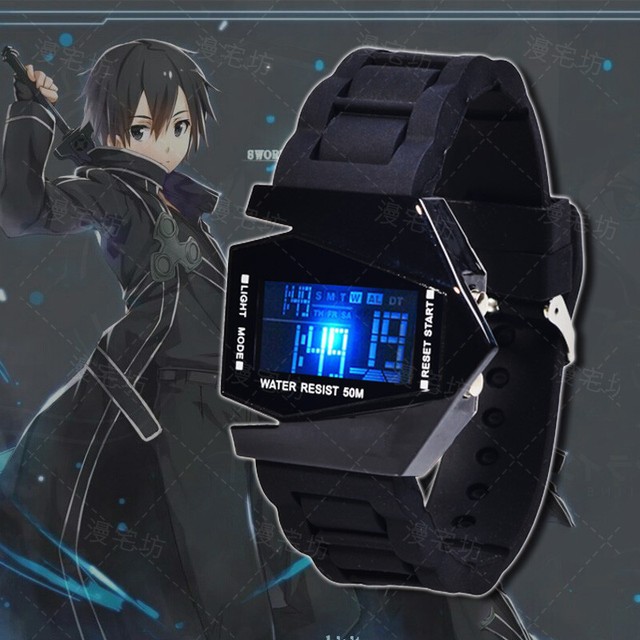 Anime Sword Art Online SAO LED Waterproof Electronic Watch Cosplay Gift
