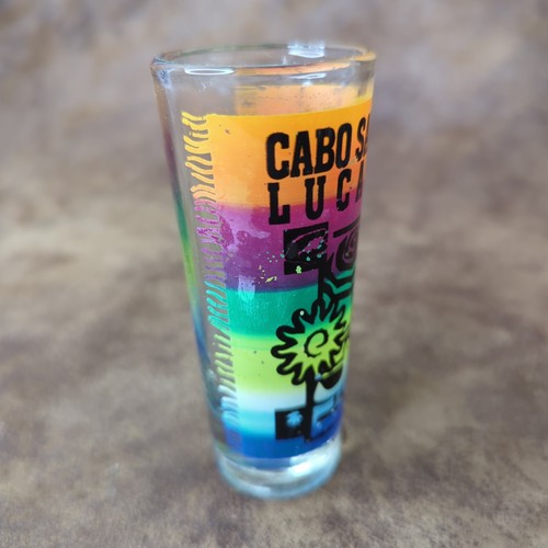 Cabo San Lucas Shooter Shot Glass 4 1/8" Tall Colorful Blanket Design - Picture 4 of 6