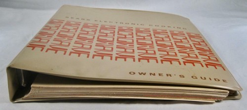 Sears Electronic Cooking Microwave Owner’s Guide Cook Book Binder Vintage (O) - Picture 5 of 12