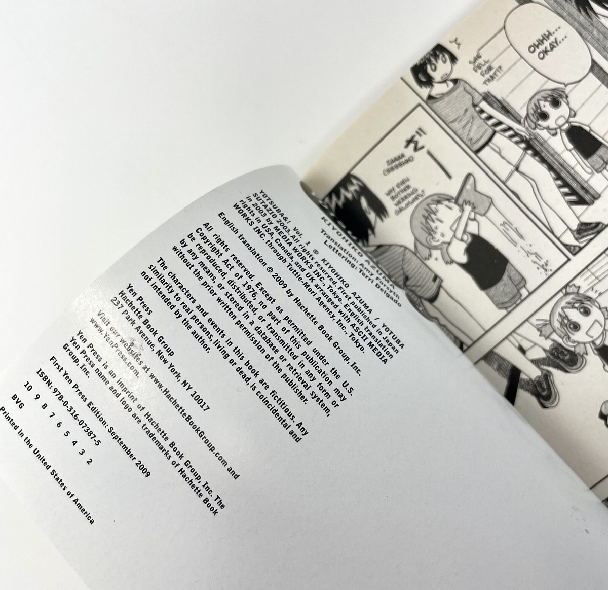 Yotsuba&! Vol. 1 Manga Volume English Book Kiyohiko Azuma Yotsuba&! Vol. 1 Manga Volume English Book Kiyohiko Azuma