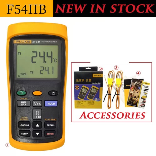 Termómetro digital de doble entrada Fluke 54-2 B 60HZ con registro de datos Fluke 54 2B - Imagen 2 de 3