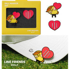 Line Friends Golf Ball Marker SALLY Magnetic Metal Clip Set  + TRACK