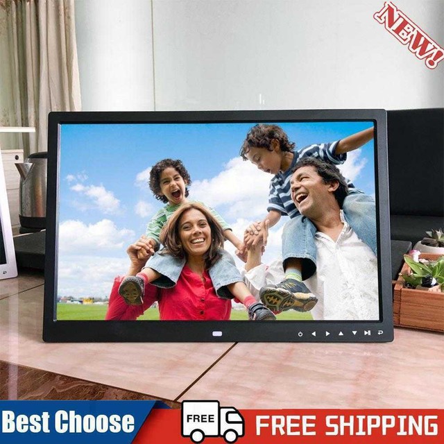 17 Inch HD Digital Photo Frame Album Touch Buttons Video Player (Black EU) 17 Inch HD Digital Photo Frame Album Touch Buttons Video Player (Black EU)