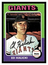 1975 TOPPS MINI BASEBALL ED HALICKI #467 ROOKIE CARD GIANTS HIGH GRADE