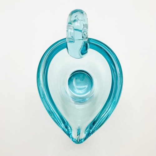 MCM Murano Azul Turquesa Arte Italiano Vidrio Pájaro Pato Pato Cuenco - Imagen 7 de 11