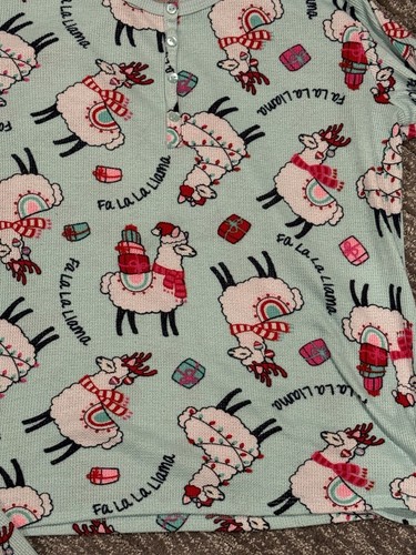 Justice Kinder Jugend Mädchen 18/20 Pyjama Set Weihnachten Lama - Bild 2 von 8