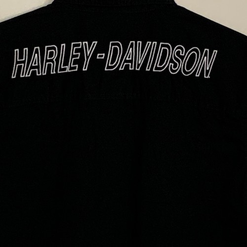 Large Harley Davidson Mens #1 Logo Mechanics Shirt Block Font Logo 96073-22VM Z1 - Picture 3 of 12