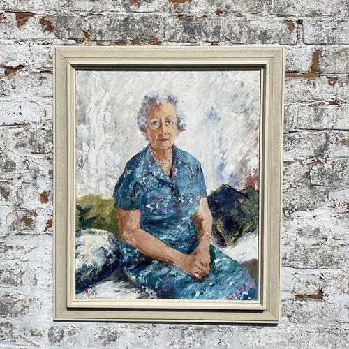 Original Ölgemälde ""Queen Elizabeth"" Stil groß signiert Vintage antik - Bild 2 von 15