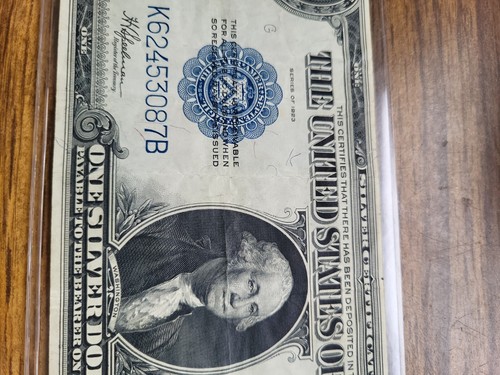 1923 $1 ONE DOLLAR “HORSE BLANKET” SILVER CERTIFICATE LARGE SIZE NOTE - Picture 3 of 13
