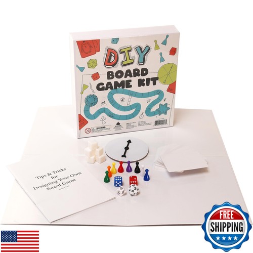 DIY Board Game Kit - Make Your Own Board Game Kit with Double-Sided Blank Gam