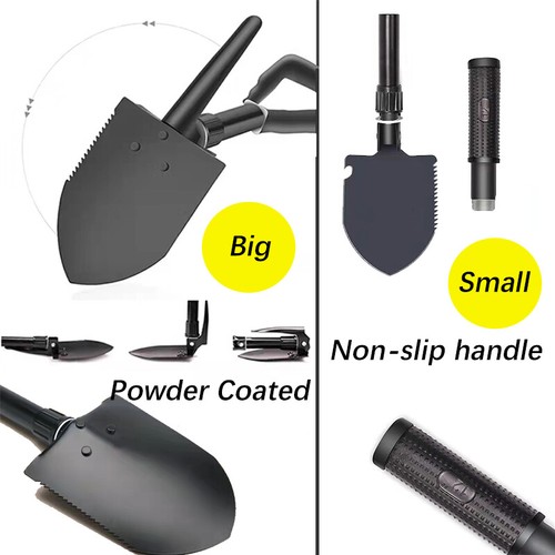 Folding Shovel Pick Saw Military Survival Multi-Function Gardening Camping Hike - Picture 5 of 26