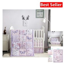 Charming Butterfly Collection 3-Piece Crib Bedding - Perfect Baby Gift