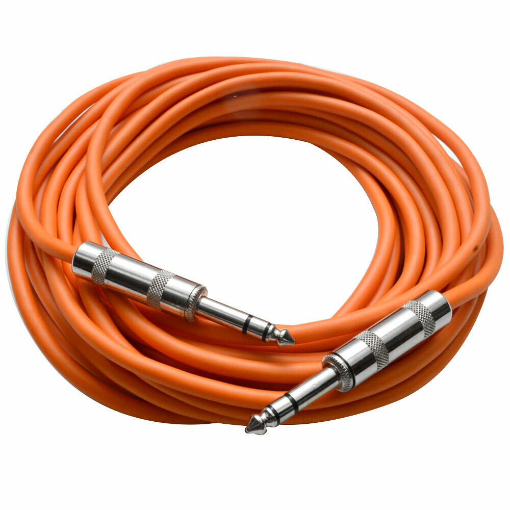 SEISMIC AUDIO - 6 Paquete De De De Naranja 1 4 TRS 25' Patch Cable Equilibrado efectos ecualizador 774699 SEISMIC AUDIO - 6 Paquete De De De Naranja 1 4 TRS 25' Patch Cable Equilibrado efectos ecualizador 774699