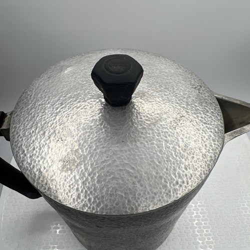 Vintage Hammercraft Club Aluminum Coffee Pot Pitcher w/lid Cast Hammered - Picture 3 of 11
