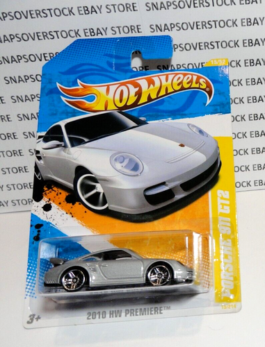 2010 HOT WHEELS PREMIERE GRAU PORSCHE 911 GT2, HW #15 INTERNATIONALE KARTE, SELTEN - Bild 2 von 9