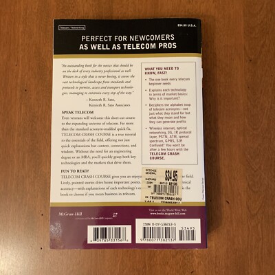 【中古】Telecom Crash Course／Steven Shepard／McGraw-Hill Professional s-l400.jpg