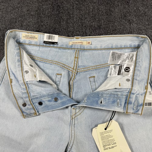 Levi's Premium Wedgie Fit Straight Women's Jeans Light Wash Button Fly 28x28 NWT - Picture 12 of 22
