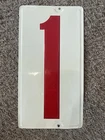 Vintage Metal Aluminum Gas Station Industrial Number 1 Embossed 19" Tall Sign