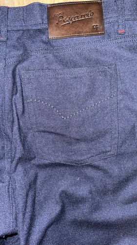 Pantalones Marco Pescarolo Para Hombre Azul Oscuro Cachemira Elastizados NERANOM18 Italia 38x30 - Imagen 8 de 11
