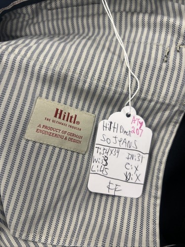 Hiltl Men's Black Solid Chino Pants 33X31 $178 - Picture 5 of 8