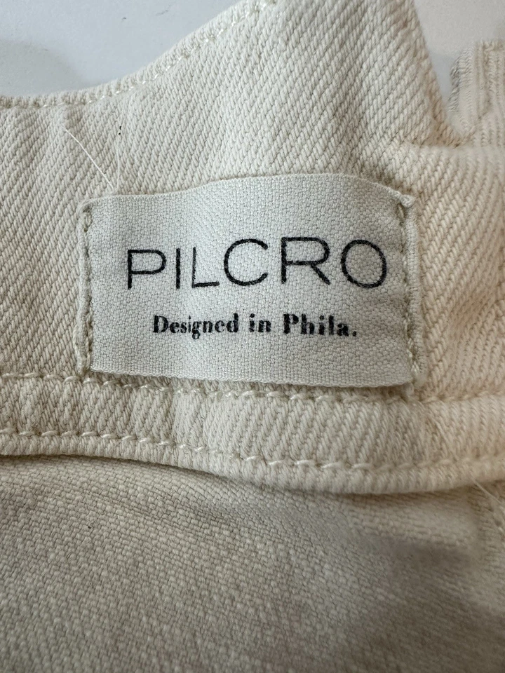 Pantalones Cortos Jean Anthropologie Pilcro Mujer’s Talla 32 Beige Playa Vacaciones Verano Foto 4 de 4