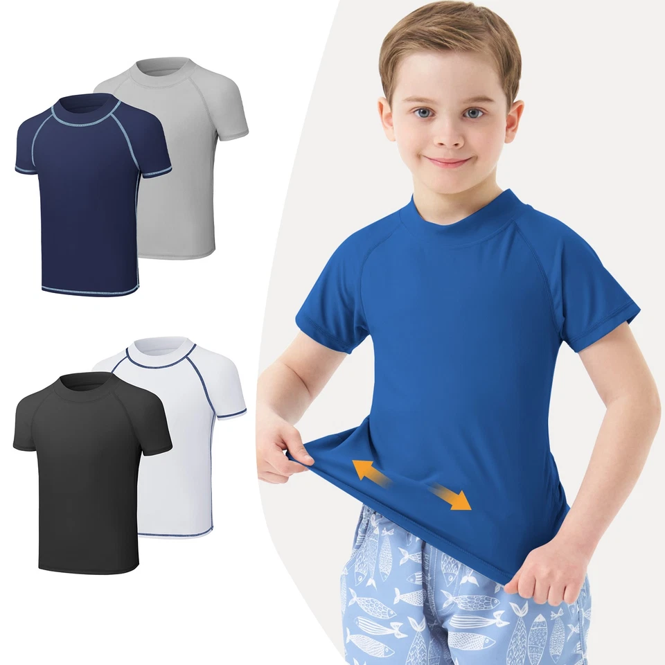 MEETHOO UV Schwimmshirt T-Shirt UPF 50+ UV Shirt Badeshirt Bademode Jungs UV-Schutzshirt