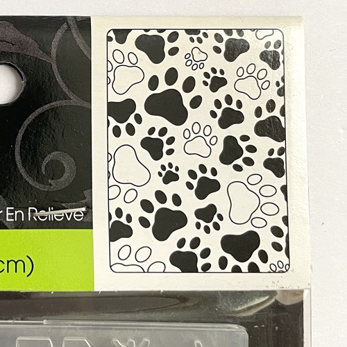 Darice Embossing Essentials Paw Print Background Folder 4.25" x 5.75" New - Picture 3 of 4