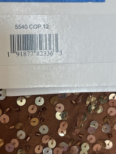 Mac Duggal Gown Dress Womens Size 12 Copper Sequined Wrap Over Butterfly Sleeve - Picture 14 of 16