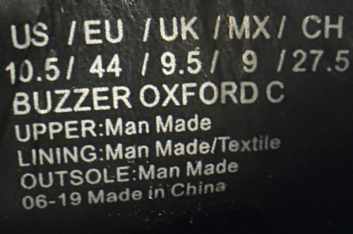 UNLISTED BUZZER OXFORD C schwarze Herrenschuhe, US Größe 10,5 – SKU 13189 - Bild 9 von 11