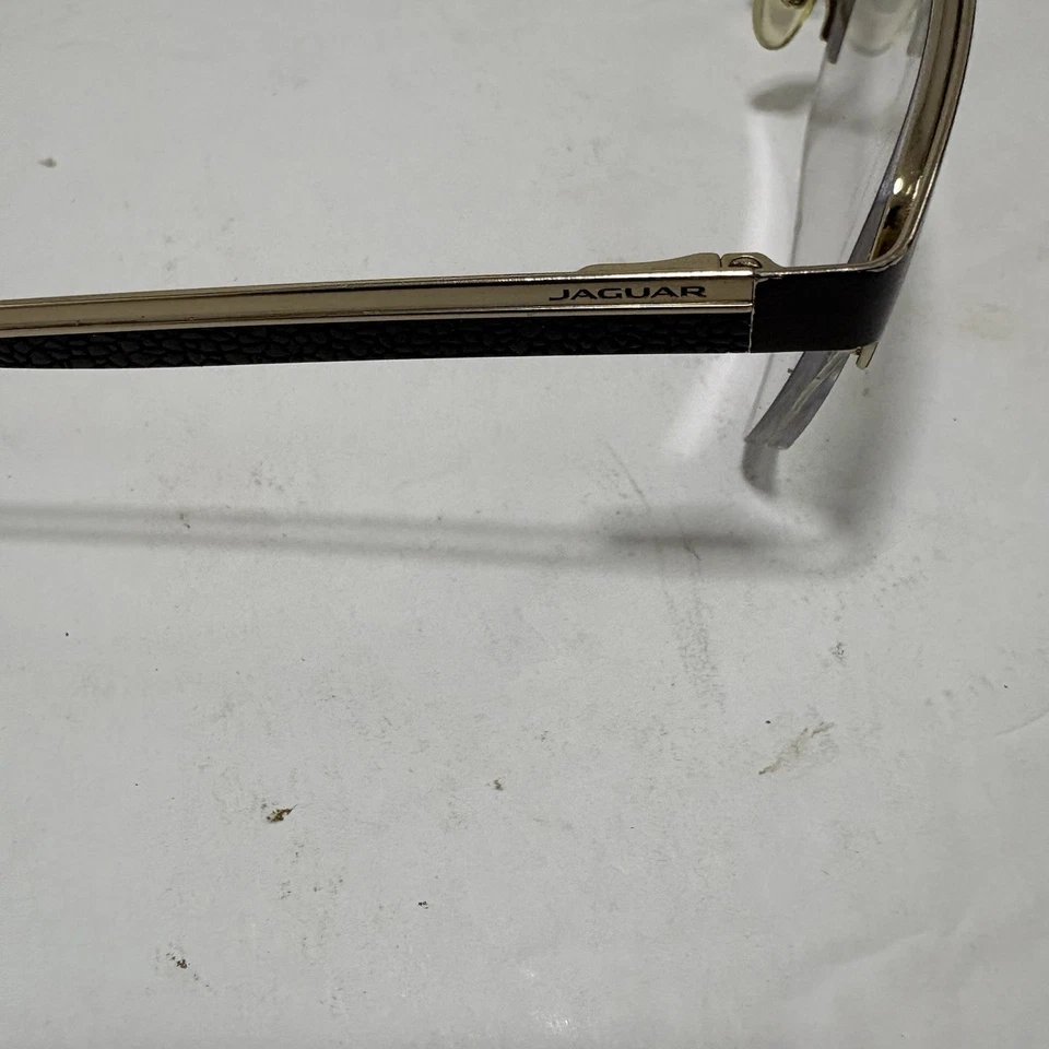 Anteojos JAGUAR Azul Marrón Para Hombre Rectángulo Medio Borde Modelo #33077 908/58-19-145 Foto 2 de 4