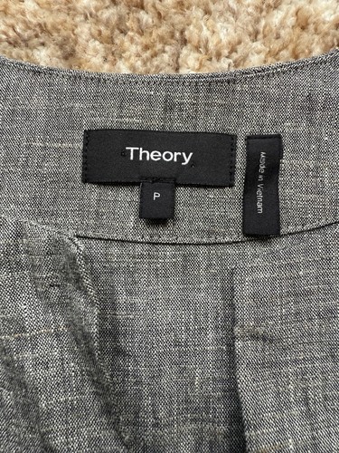 Theory Womens Gray Linen Blend Tunic Henley Dress PS $325 - Picture 3 of 6